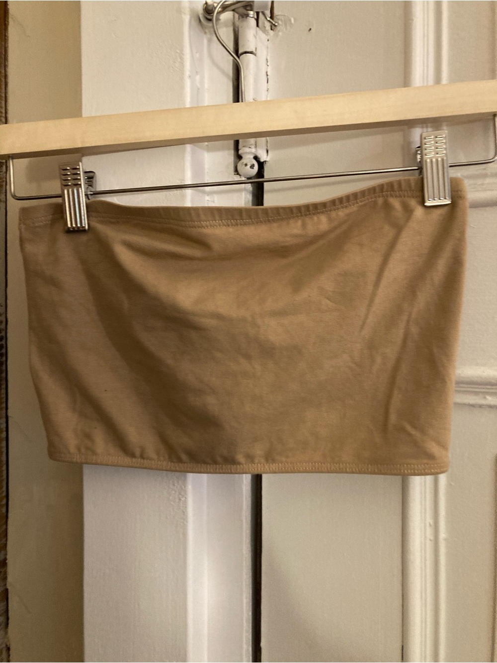 Los Angeles Apparel Cotton spandex Tube Crop Top hazelnut S